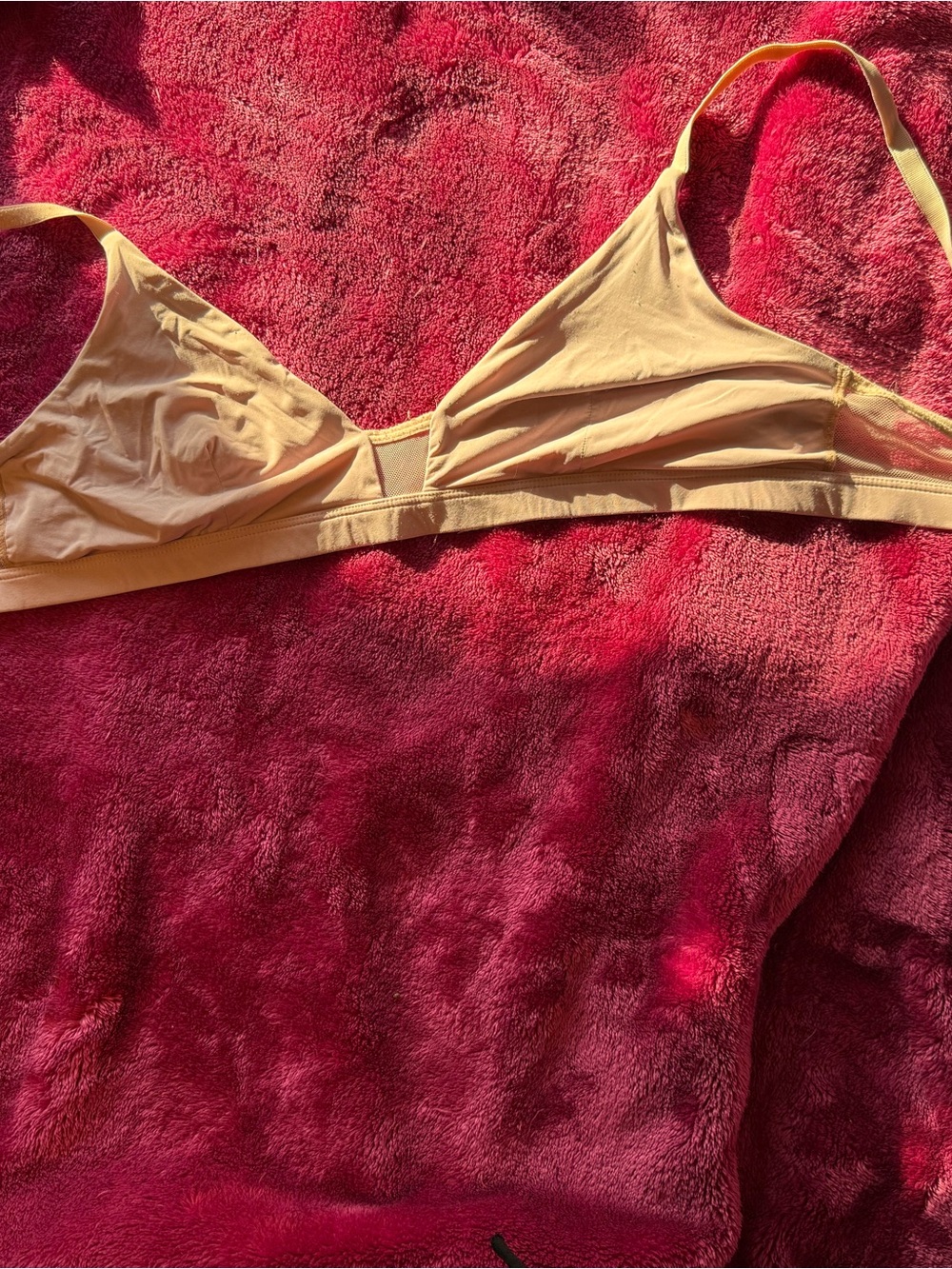 Lightweight Triangle Bralette in Pink Cream - Soft Everyday Support